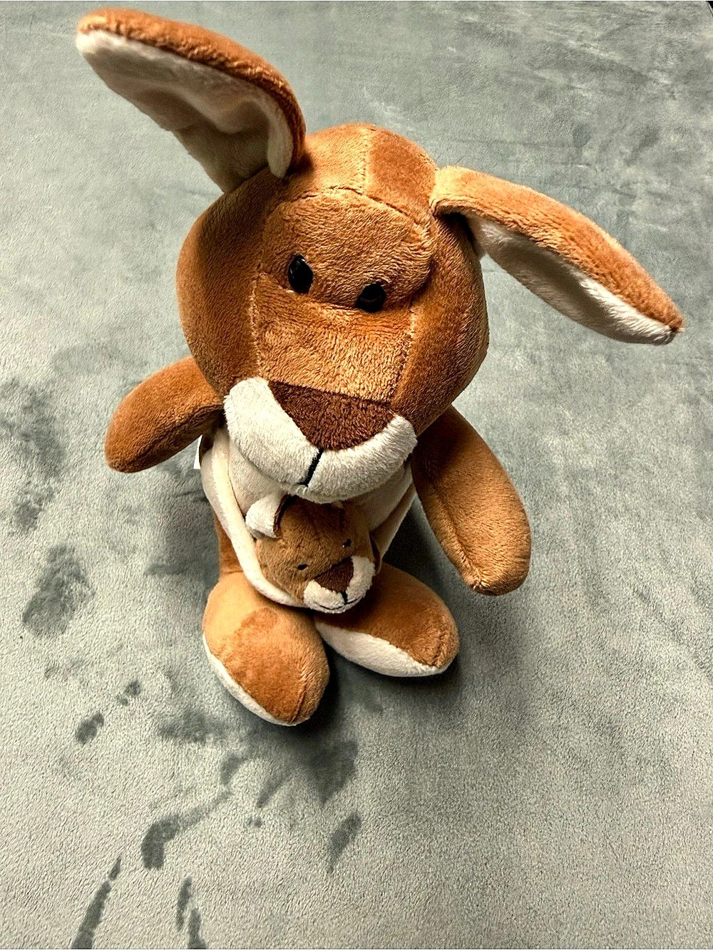 Kinder Surprise Kangaroo and Baby Plush Brown & White